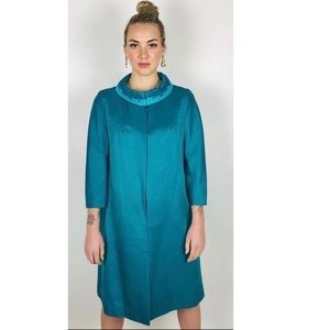 Women’s 1950’s Turquoise Evening-wear Over Coat by Peggy French